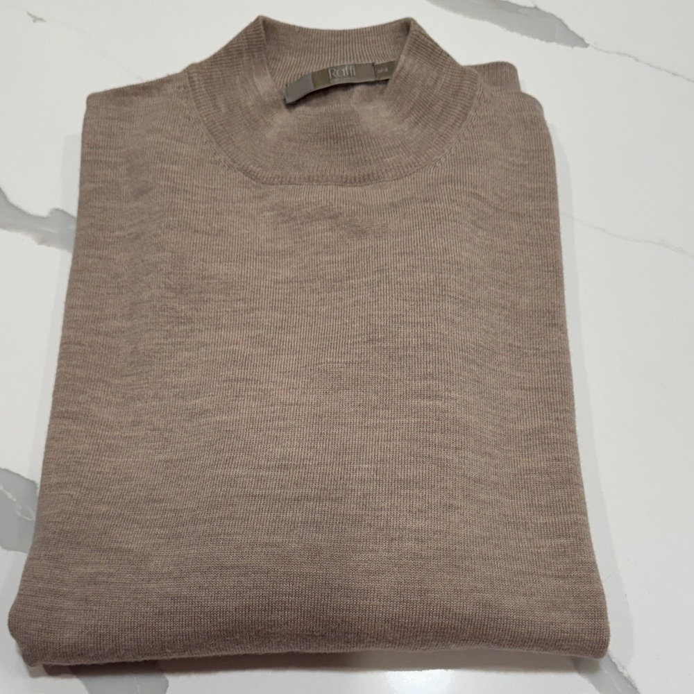 Raffi Men's Taupe Turtleneck Sweater 3XL